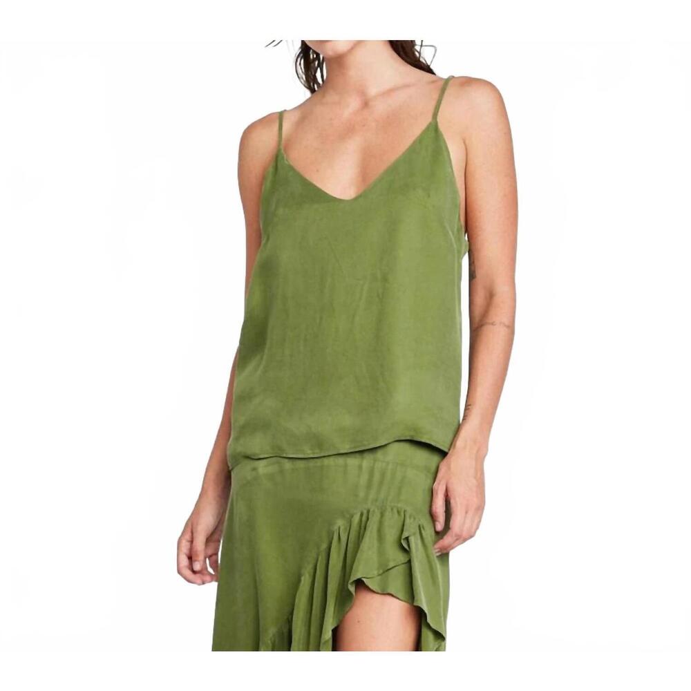 NEW SELF CONTRAST molly camisole top in kelp